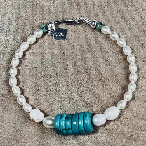 Bracelet River Pearls Turquoise