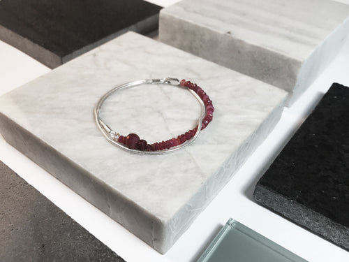 Silver Ruby Bracelet